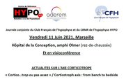 Visuel d'annonce pour la Journée "Actualités sur l'axe corticotrope" du CRMR HYPO et Club français d'hypophyse le 11 juin 2021