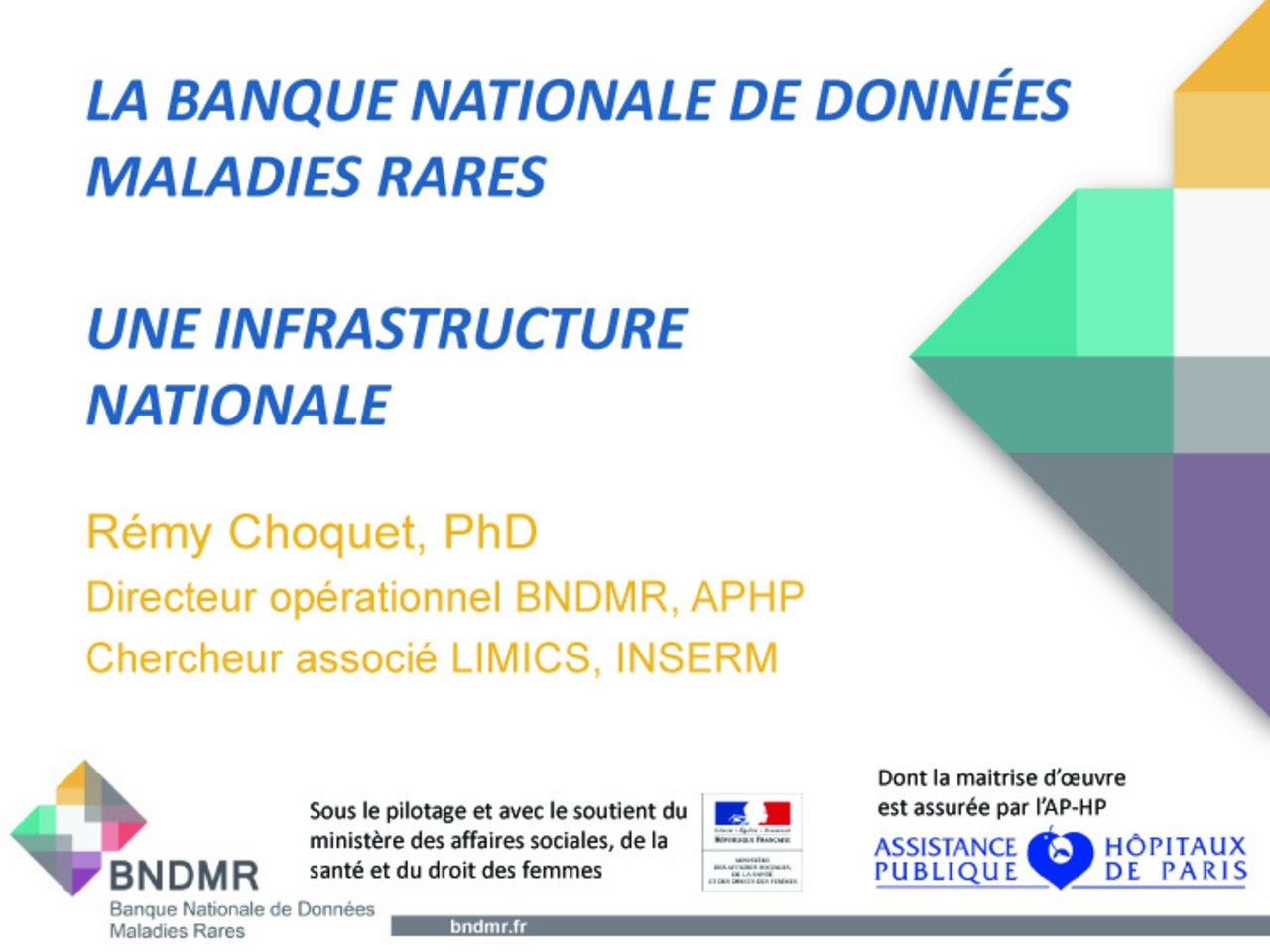 La BNDMR, une infrastructure nationale