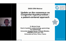 Capture d'écran de la première diapositive du webinar ENDO-ERN de Michel Polak ""Consensus sur l'hypothyroïdie congénitale : mise à jour"