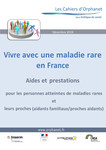 Visuel pour le Cahier Orphanet "Vivre avec une maladie rare en France"