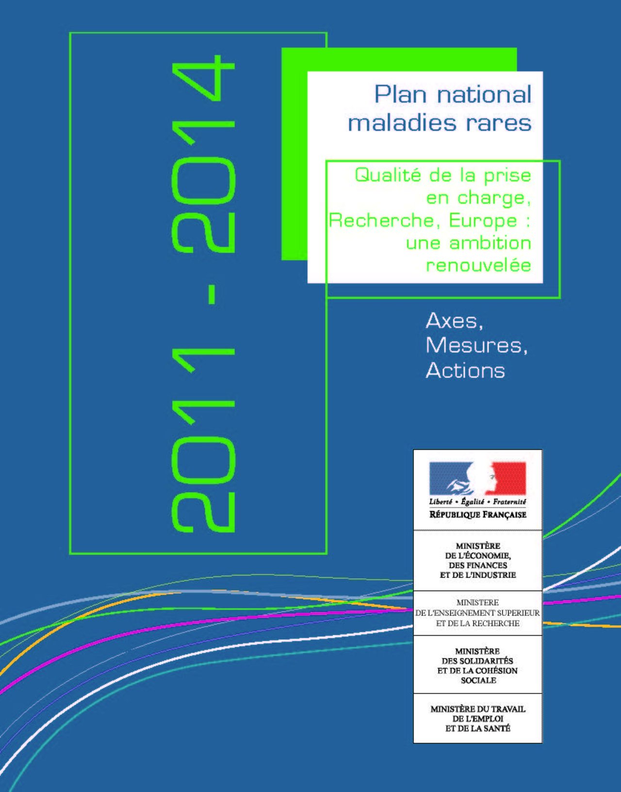 Couverture France Plan national maladies rares 2012 2016