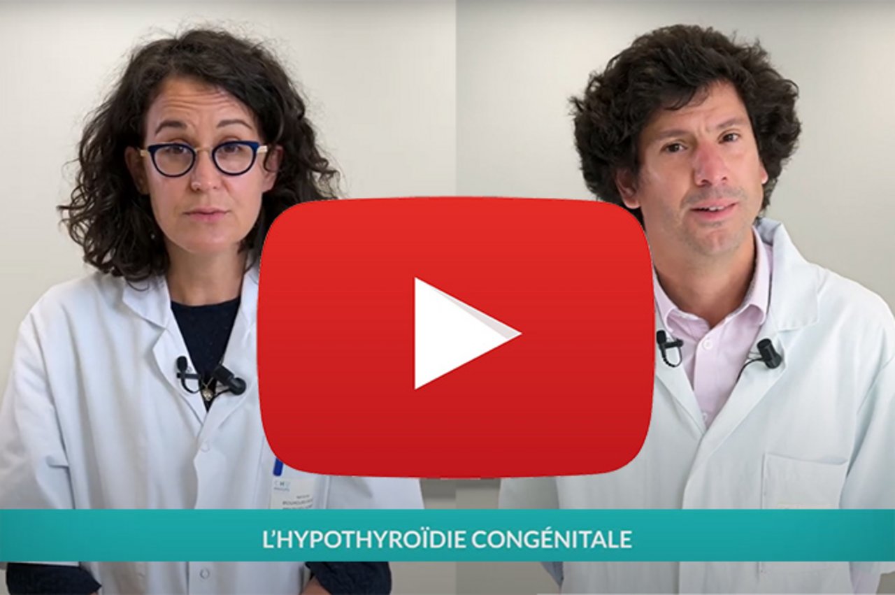 Prises de vue dans la vidéo Youtube "Hyopthyroïdie congénitale" expliqué par le Dr Natacha Bouhours-Nouet et le Dr Frédéric Illouz d'Angers
