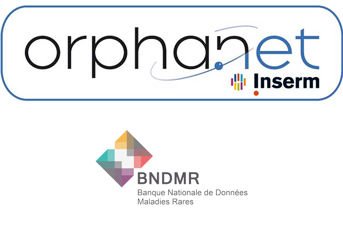 Logos Orphanet et Banque Nationale des données Maladies Rares (BNDMR)