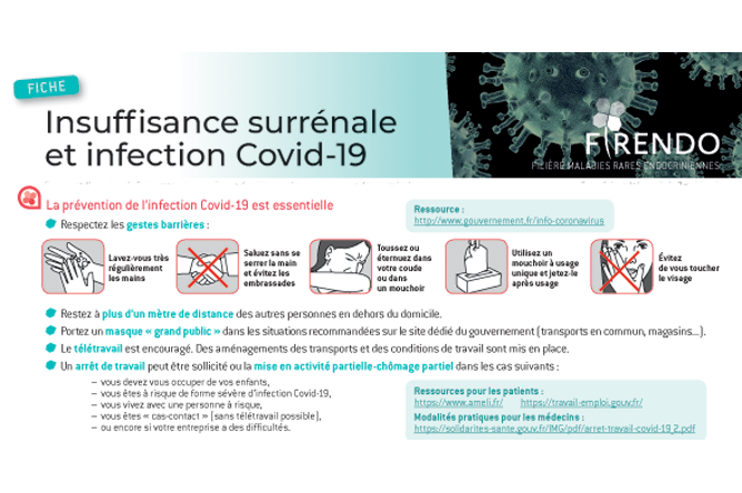 Covid-19 insuffisance surrénale maladie rare centre de référence Paris Laurence Guignat