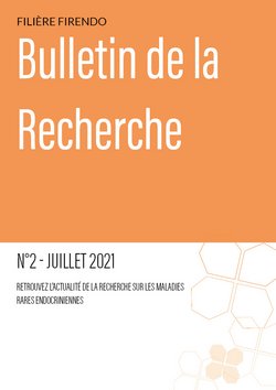La une du 2ème bulletin "Recherche" de la filière FIRENDO