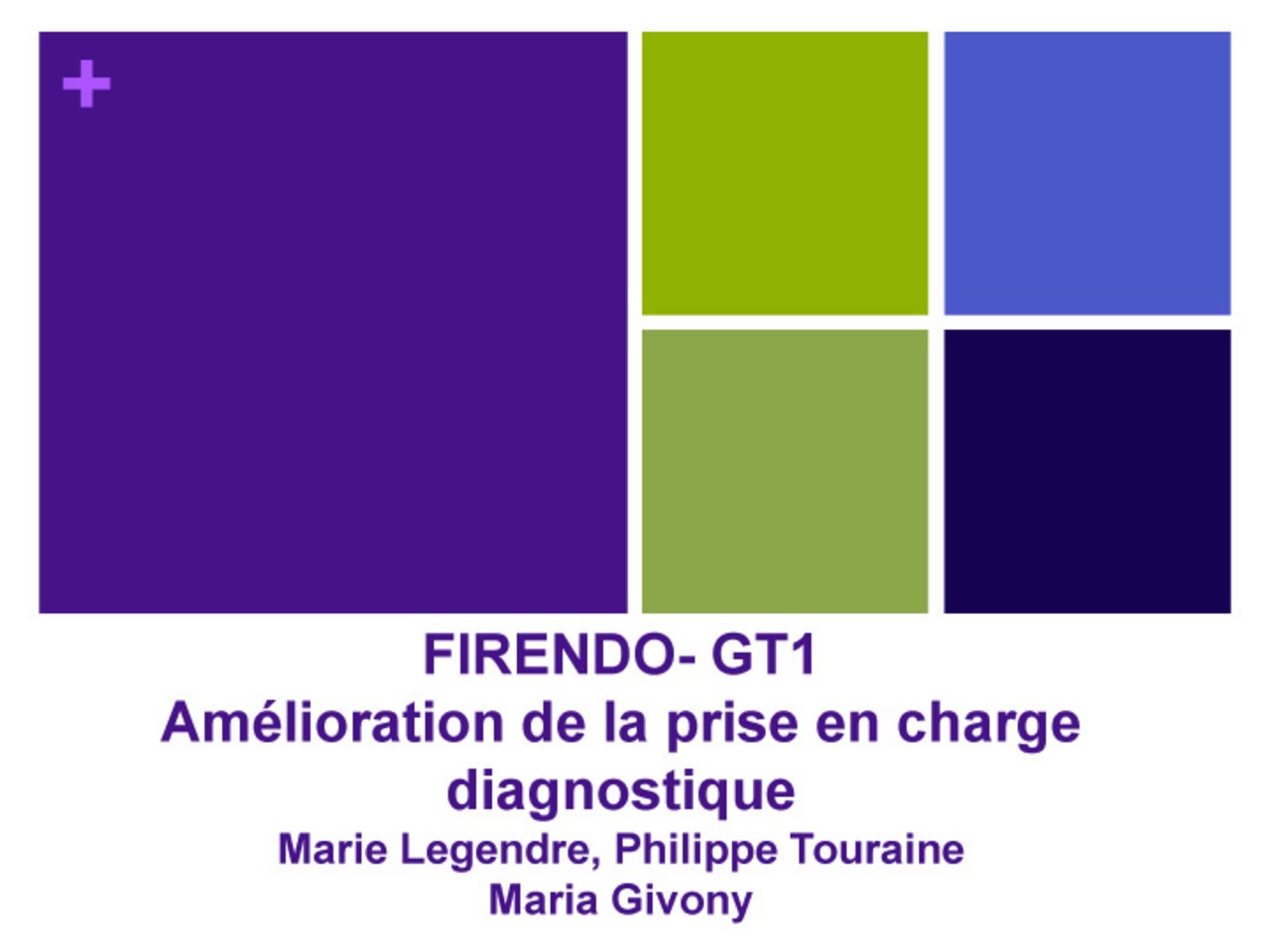 Touraine : "GT1 FIRENDO "Amélioration de la prise en charge diagnostique"