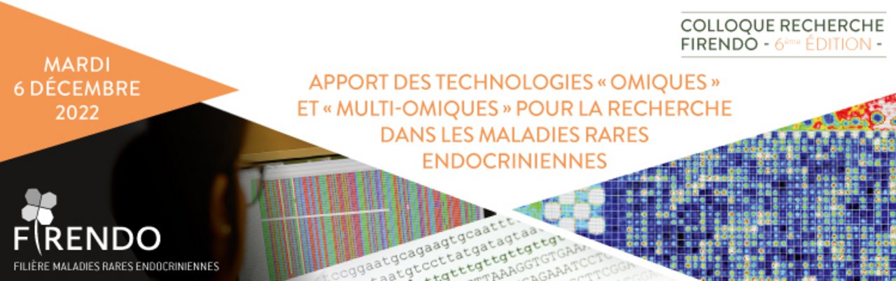 Visuel Colloque Recherche 2022 Apport des technologies "omiques" et "multi-omiques" pour la recherche dans les maladies rares endocriniennes