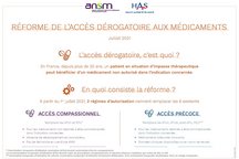 Crédit : ANSM et HAS, extrait de l'infographie sur l'accès dérogatoire 2021
