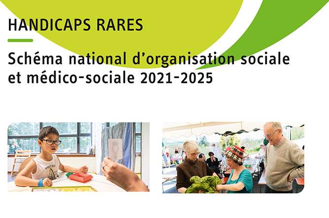 Visuel de la une du Schéma national 2021-2025 pour les handicaps rares
