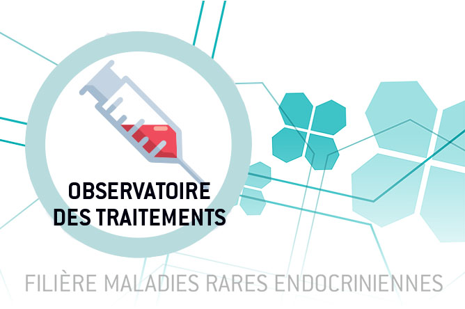 Logo de l'Observatoire des traitements FIRENDO - séringue sur le fond des trèfles